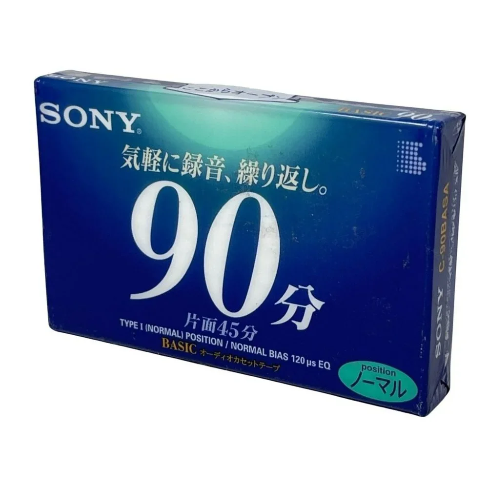 Retro Japanese‎ Blank Audio Cassette Tape Sony C90B ASA 90 min
